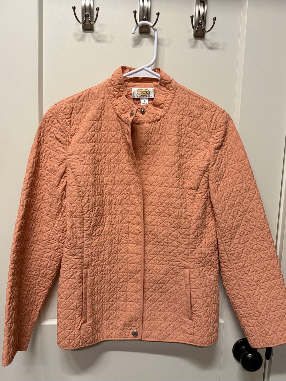 Talbots Quilted Puffer Jacket in Peach